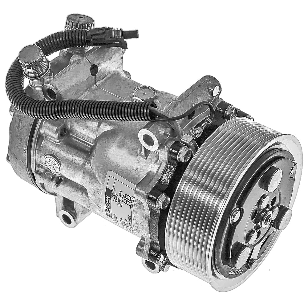 Omega Compressor SD7H15 PV10 24V 125mm Vor Dir with packard Term 20-04156