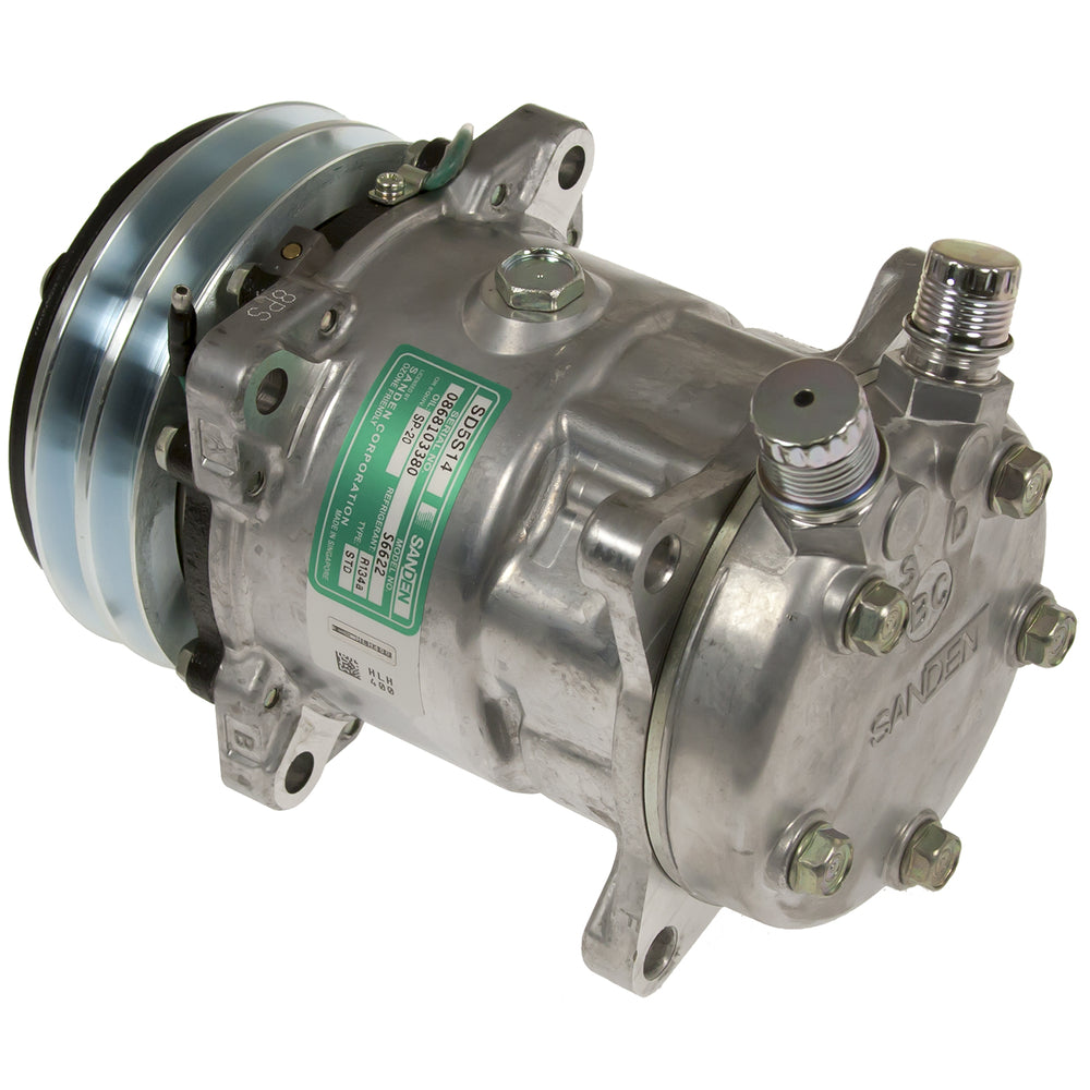 Omega Compressor SD5S14 24V 2A Grv 132mm BC Head Vert Flare 20-06622