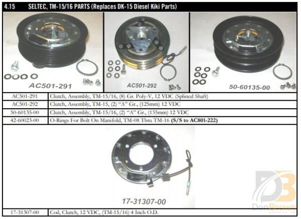 MCC Clutch, 12V 2A Groove 50-60135-00
