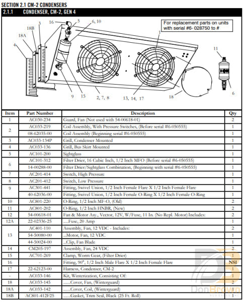 MCC Coil Asy, Condenser (cm-2) 08-62035-00
