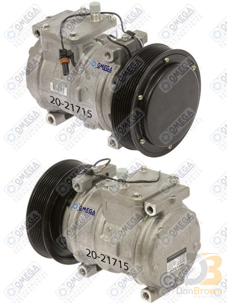 Omega Compressor 10PA17C PV8 145mm 12V John Deere 20-21715