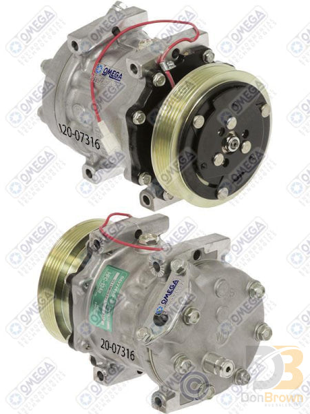 Omega Compressor SD7H13 PV5 119mm 12V WP Head Dir MT Vert Pad 20-07316