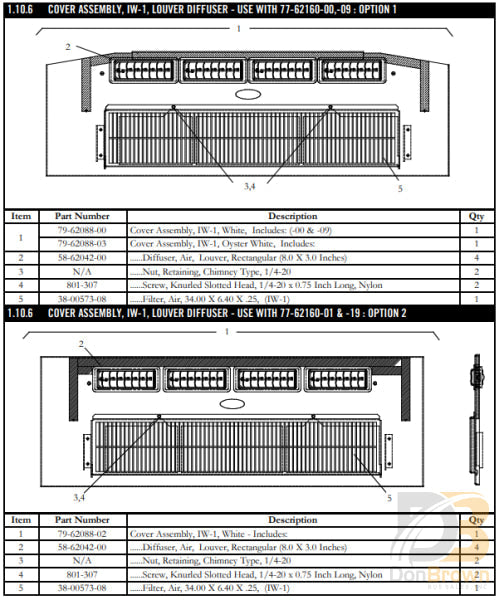 MCC Cover Assembly, Evaporator, Iw-1 79-62088-00
