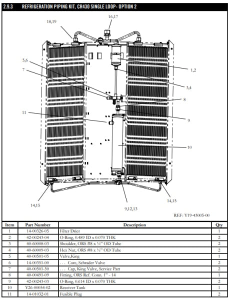 MCC Drier, Filter with O-rings 14-00326-05
