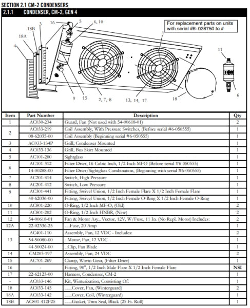 Drier Filter (W/ Sightglass) 14-00288-00 Air Conditioning