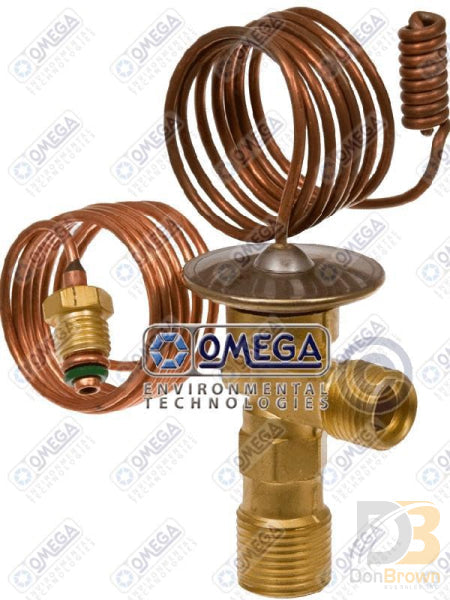 Omega Expansion Valve 3/8 x 1/2 Coil 3/8 EQ 1/4M 90° Ext EQ 31-10943-AM