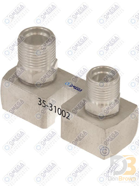 Omega Fitting Ford Compressor FS10 Pad Vor #8 X #10 w O-rings 35-31002