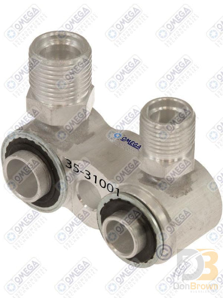 Omega Fitting Gm Compressor Pad Vert #8 X #10 Mio w Seal Washers 35-31001