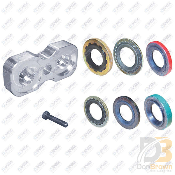 Omega Gm Harrison Compressor to Hose Manifold Adapter Kit MT4033