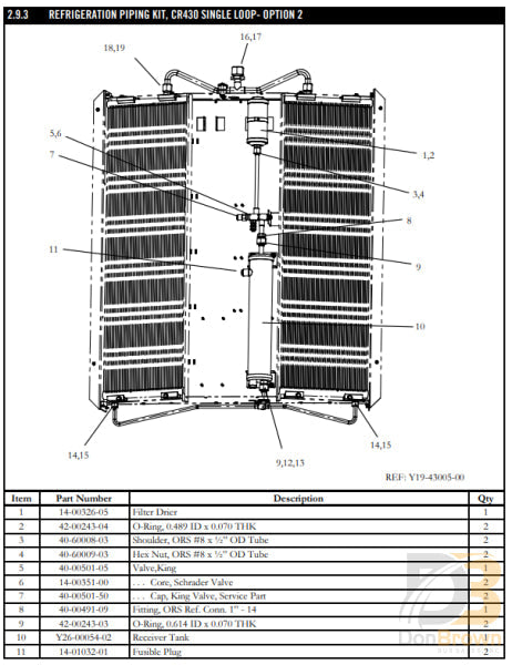 MCC Receiver, 2.8L Volume (k430-sl) Y26-00054-02