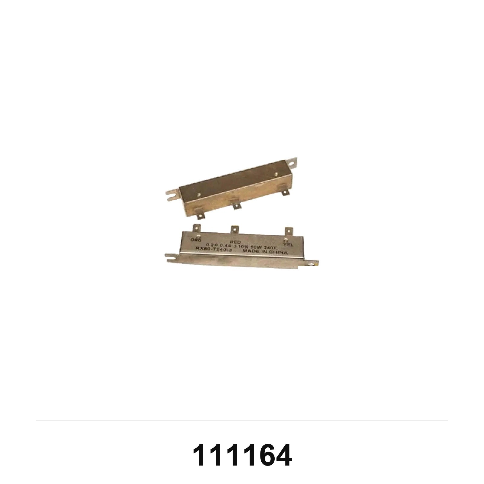 Resistor, .6 Ohm, Metal Case, 3 Tap, Thermal Protected 111164