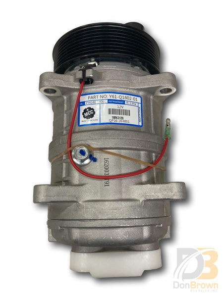 MCC Y61-Q1602-01 Compressor, Qp-16, 12V, Button, PV8 (119mm) Gm Pad Fitting, Ear